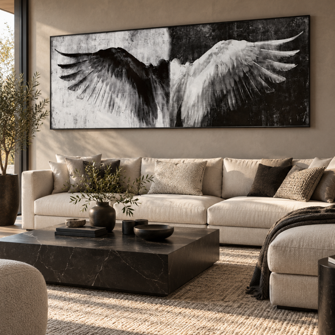 Dual Spirit Angel Wings Canvas Print