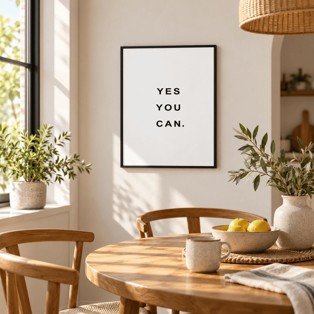 Yes You Can Motivational Canvas Print
