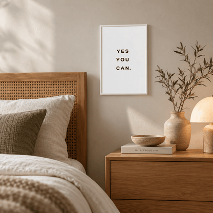 Yes You Can Motivational Canvas Print