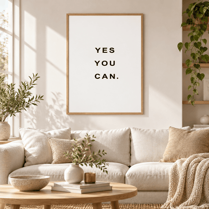 Yes You Can Motivational Canvas Print