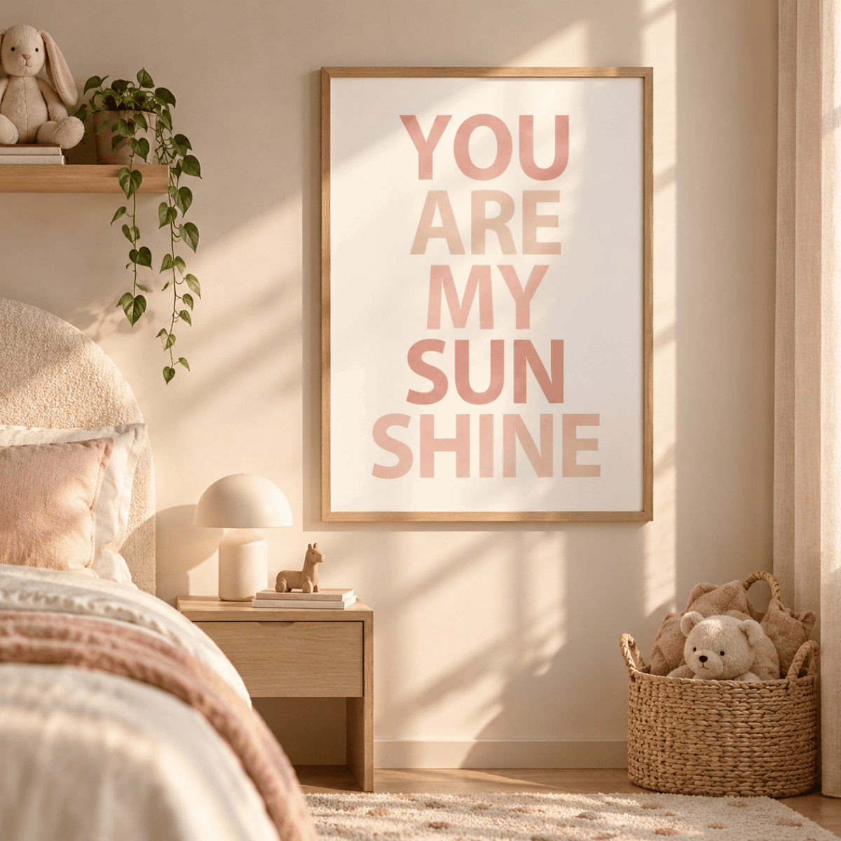 You Are My Sunshine Blush Canvas Print
