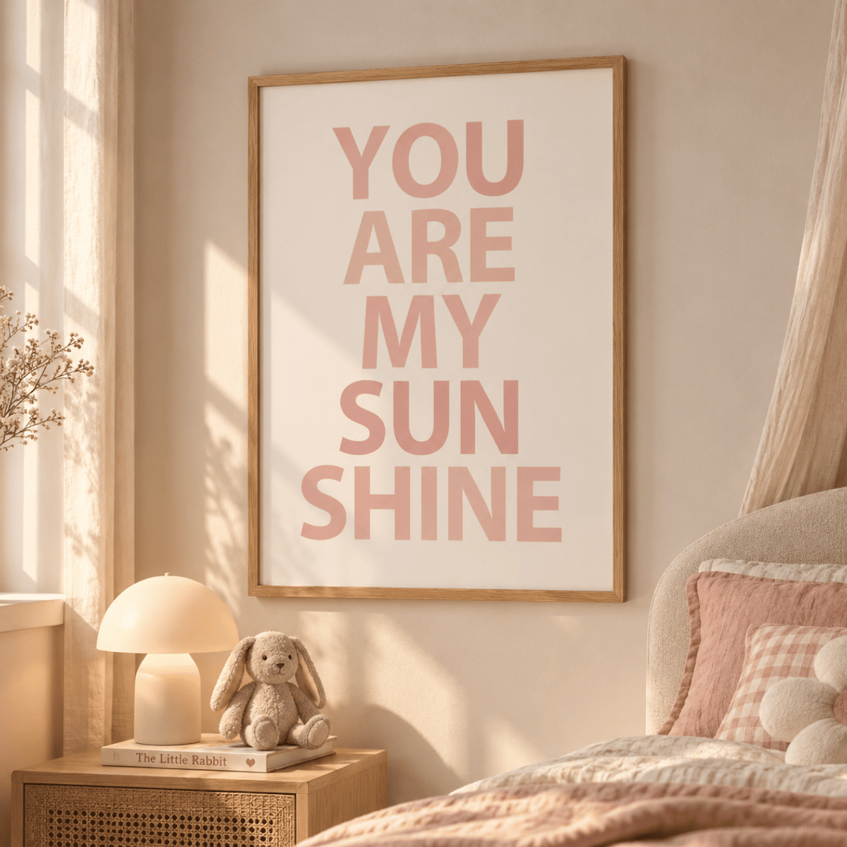 You Are My Sunshine Blush Canvas Print