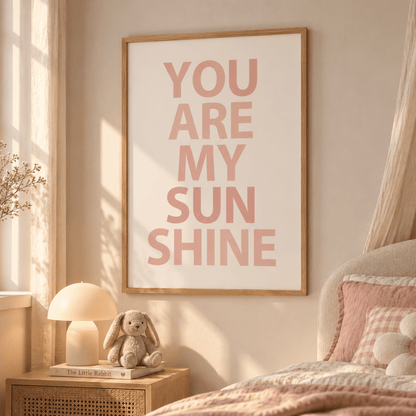 You Are My Sunshine Blush Canvas Print