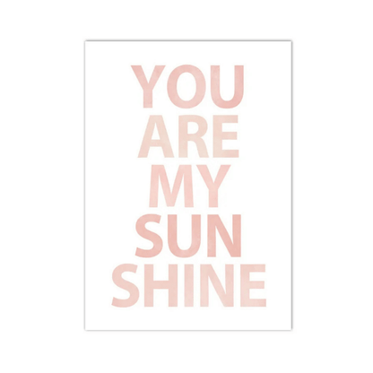 You Are My Sunshine Blush Canvas Print