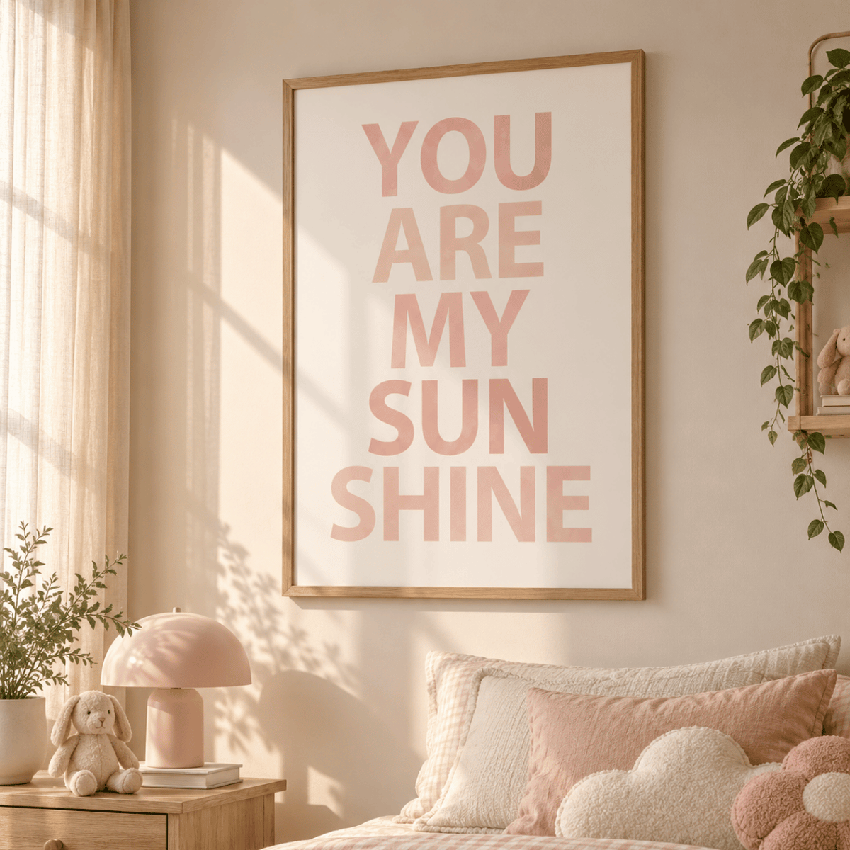 You Are My Sunshine Blush Canvas Print