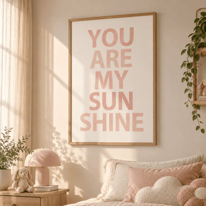 You Are My Sunshine Blush Canvas Print