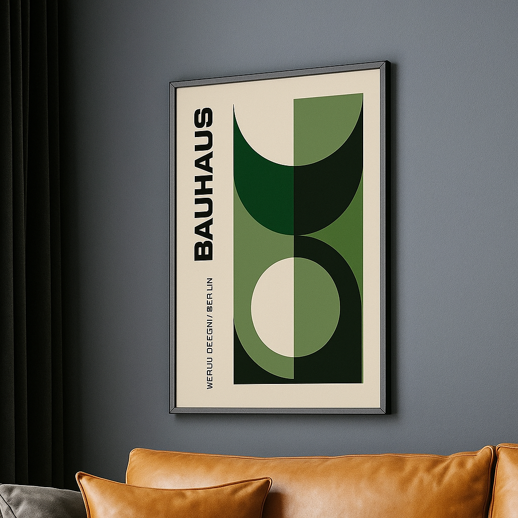 Colorful Geometric Bauhaus Canvas Print